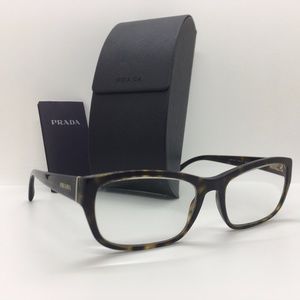 PRADA Tortoise Shell Glasses Frames w Magnifying Lenses & Prada Shell Case